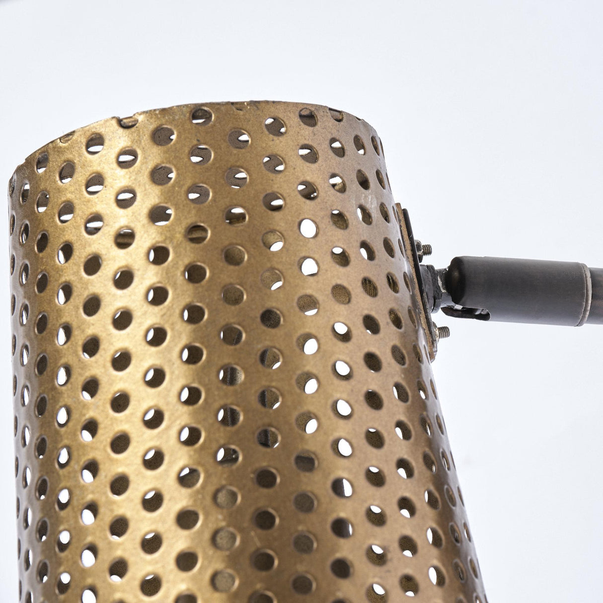 Mercana Wesley I 11x10.2 Gold Toned Perforated Metal Cone Wall Sconce