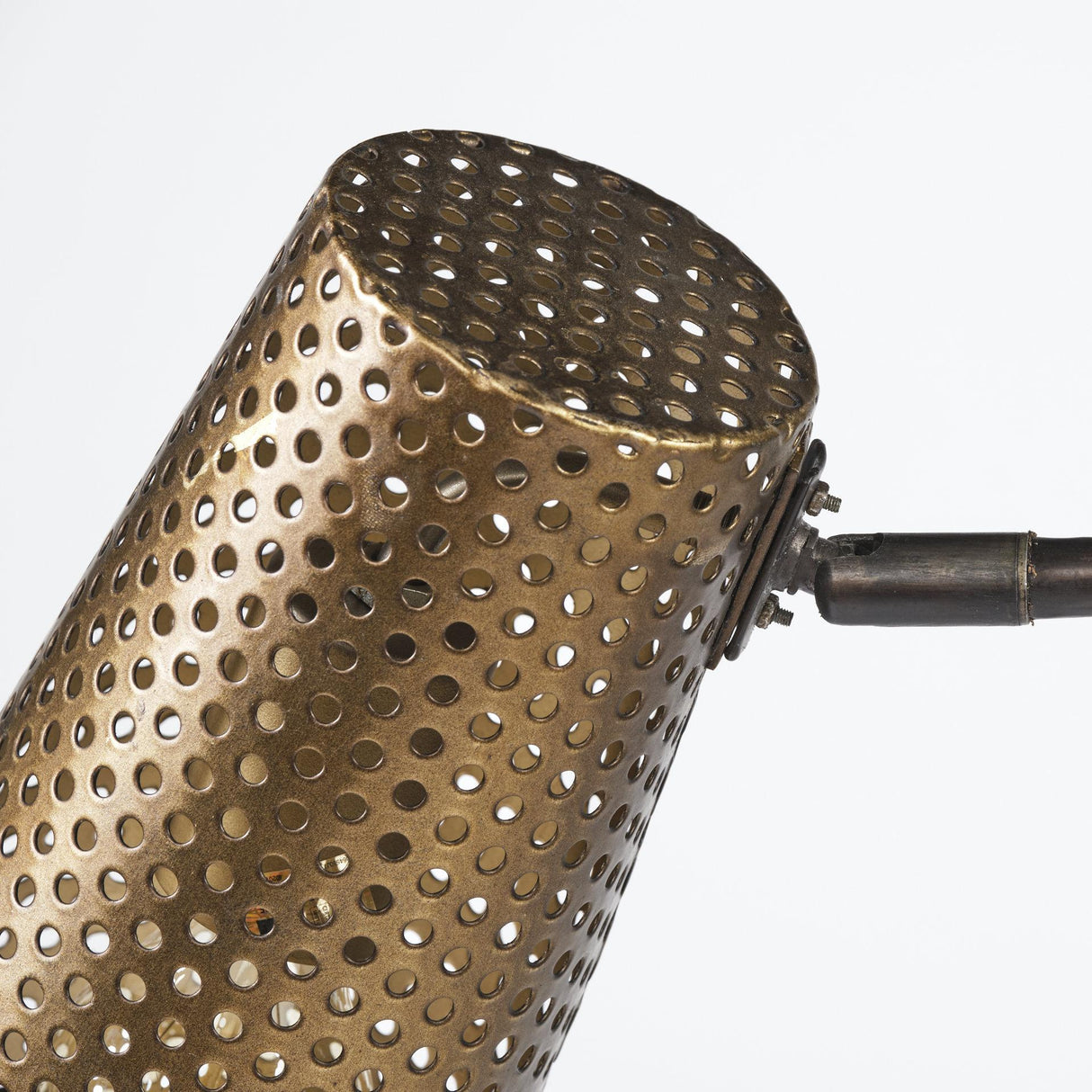 Mercana Wesley I 11x10.2 Gold Toned Perforated Metal Cone Wall Sconce