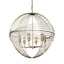 Mercana Chiron II 36L x 36W x 38H Gold Metal Globe Six Bulb Chandelier