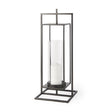 Mercana Albus I Large Black Metal Rectangular Table Candle Holder