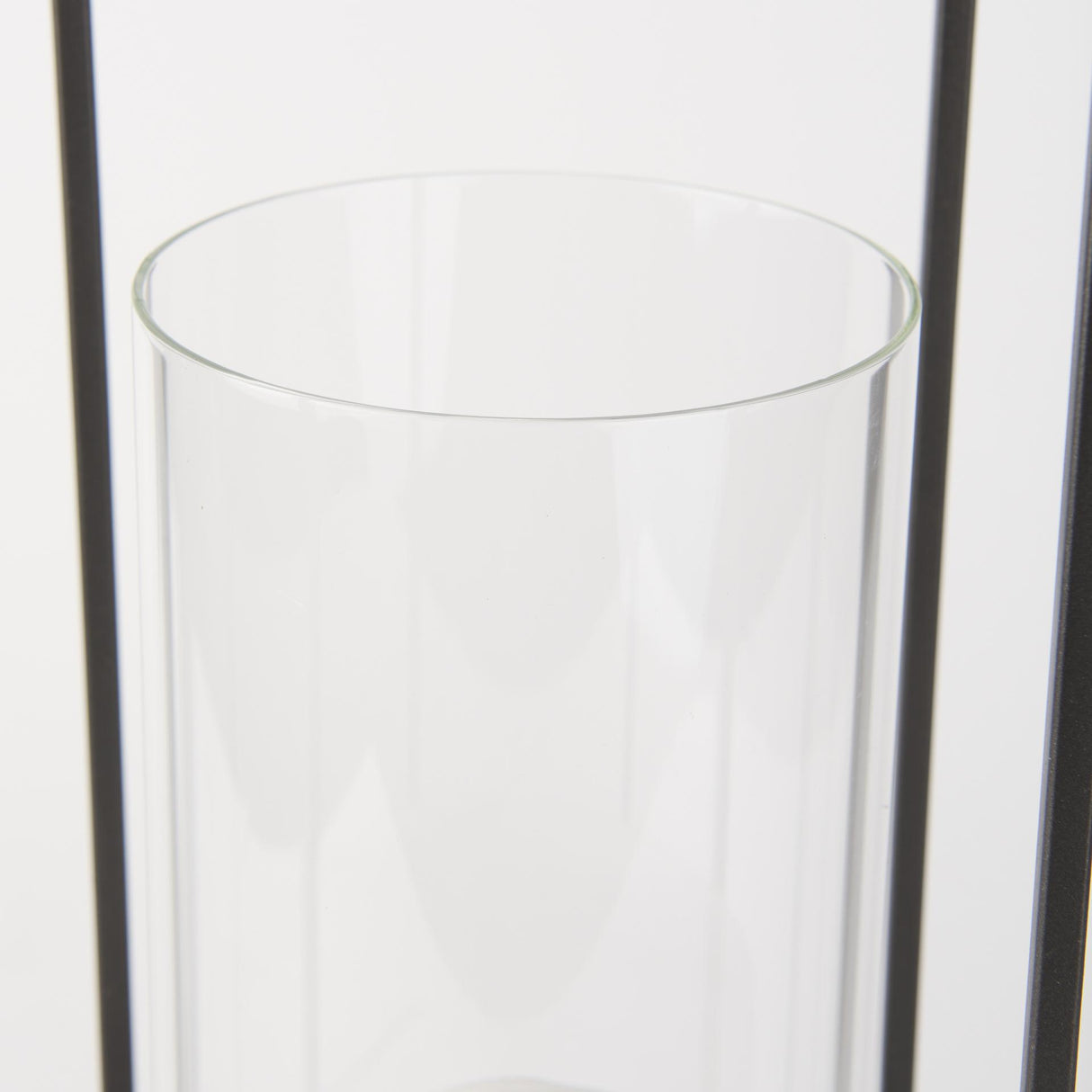 Mercana Albus I Large Black Metal Rectangular Table Candle Holder