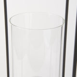 Mercana Albus I Large Black Metal Rectangular Table Candle Holder