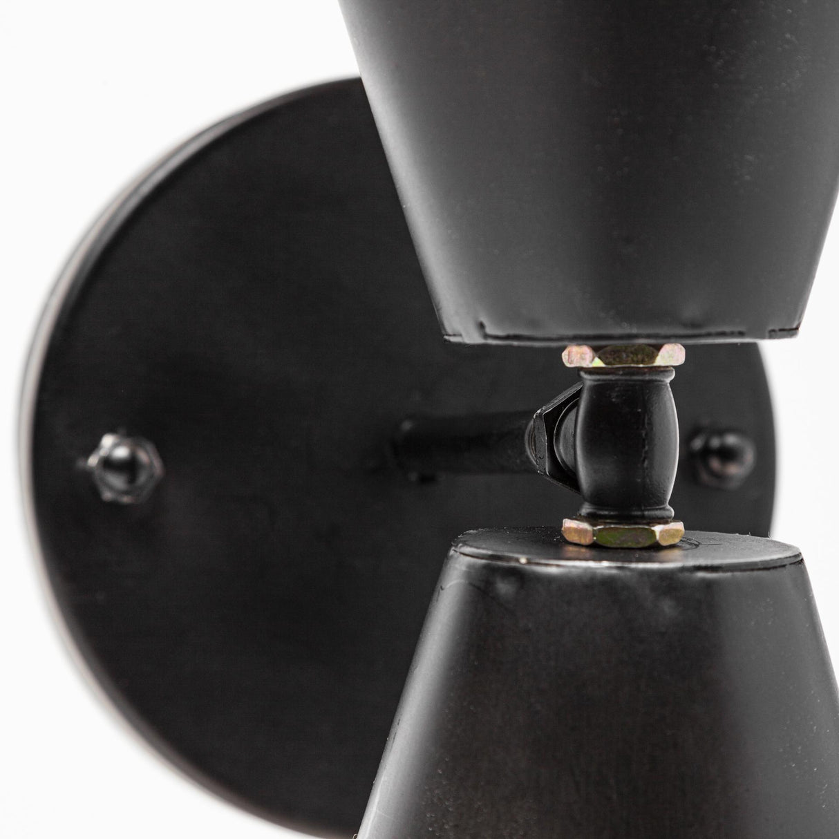 Mercana Eris II 7.3x12.6 Black Metal w/Gold Accent Double-Cone Wall Sconce