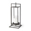 Mercana Albus II Small Black Metal Rectangular Table Candle Holder