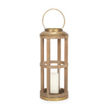Mercana Andy II Small Natural Wood Cylindrical Lantern