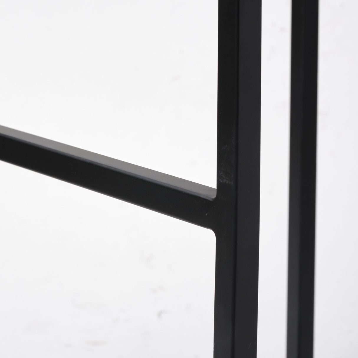 Mercana Frodo 29.75" Seat Height White Fabric Seat Black Metal Base Stool