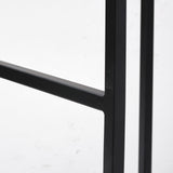 Mercana Frodo 29.75" Seat Height White Fabric Seat Black Metal Base Stool