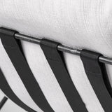 Mercana Leonidas 28.5L x 29.5W x 34.0H Cream Upholstered Padded Seat and Black Metal Frame Accent Chair