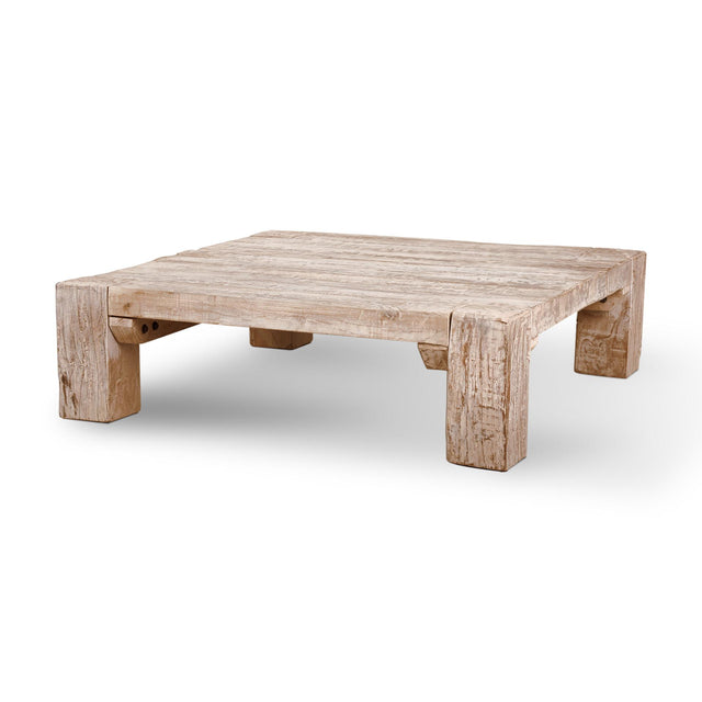 Mercana McArthur 48x48 Square Reclaimed Solid Wood Coffee Table