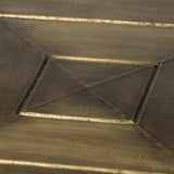 Mercana Kandinsky 50" Square Brown Solid Wood Table & Base Coffee Table