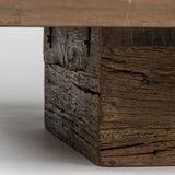 Mercana Kandinsky 50" Square Brown Solid Wood Table & Base Coffee Table