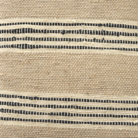 Mercana Solis 50L x 16W Brown Base Upholstered Beige/Black Stripe Seat Accent Bench