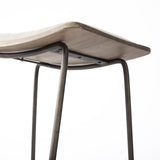 Mercana Katniss 26" Total Height Cream Fabric Seat Gold Metal Frame Counter Stool