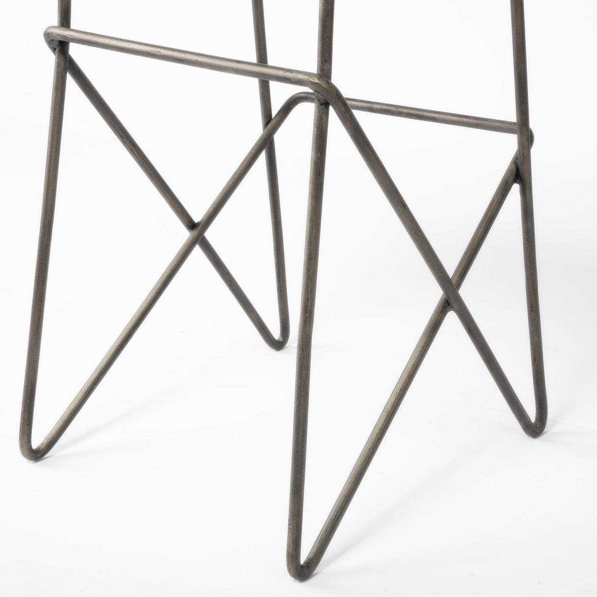 Mercana Katniss 30" Total Height Cream Fabric Seat Gold Metal Frame Bar Stool