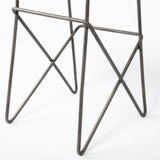 Mercana Katniss 30" Total Height Cream Fabric Seat Gold Metal Frame Bar Stool