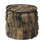 Mercana Riley Tan Jute Popcorn Stich Cylindrical Pouf