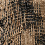 Mercana Riley Tan Jute Popcorn Stich Cylindrical Pouf
