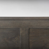 Mercana Darwin 80x17.5 Brown Solid Wood Gold Metal Base 4 Cabinet Door Sideboard