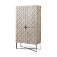 Mercana Excelsior II 68.1" H Light Brown Wood Gold Iron Base Storage Cabinet