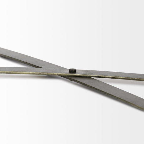 Mercana Excelsior II 68.1" H Light Brown Wood Gold Iron Base Storage Cabinet