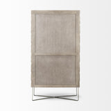 Mercana Excelsior II 68.1" H Light Brown Wood Gold Iron Base Storage Cabinet