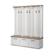 Mercana Fairview IV 61L x 17W White And Brown Wood With Storage Hall Tree