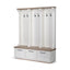 Mercana Fairview IV 61L x 17W White And Brown Wood With Storage Hall Tree