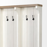 Mercana Fairview IV 61L x 17W White And Brown Wood With Storage Hall Tree