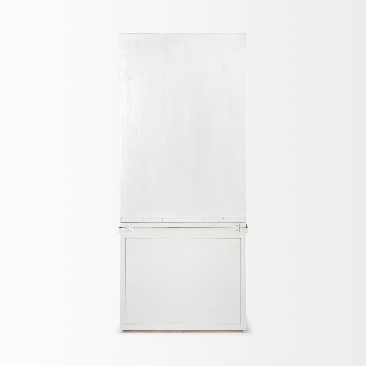 Mercana Fairview I White and Medium Brown Wood Three Shelf Shelving Unit