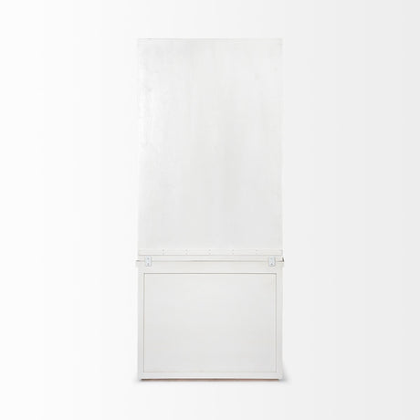 Mercana Fairview I White and Medium Brown Wood Three Shelf Shelving Unit