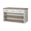 Mercana Fairview II White and Brown Two-Tone Stain Solid Wood Kitchen Island