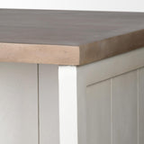 Mercana Fairview II White and Brown Two-Tone Stain Solid Wood Kitchen Island