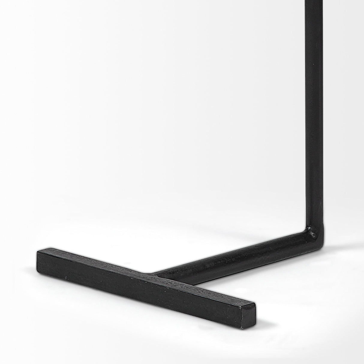 Mercana Ballatine 15L x 15W x 27H Brown Wood Round Top w/ Black Metal Base Accent Table