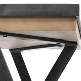 Mercana Steinbeck 61L x 28.75W x 30H Light Brown Wooden Iron Frame Office Desk