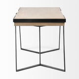 Mercana Steinbeck 61L x 28.75W x 30H Light Brown Wooden Iron Frame Office Desk