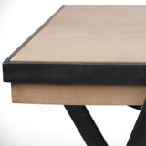 Mercana Steinbeck 61L x 28.75W x 30H Light Brown Wooden Iron Frame Office Desk