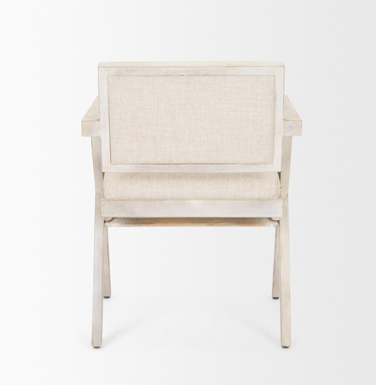 Mercana Topanga I Cream Fabric Wrap Blonde Wooden Frame Dining Chair