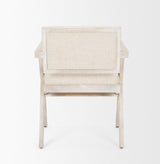 Mercana Topanga I Cream Fabric Wrap Blonde Wooden Frame Dining Chair