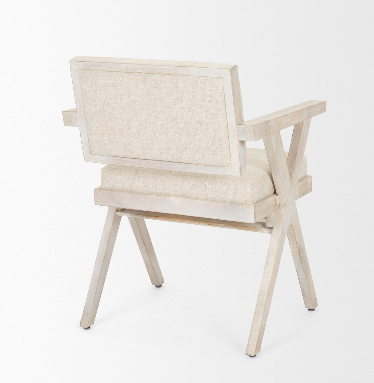 Mercana Topanga I Cream Fabric Wrap Blonde Wooden Frame Dining Chair