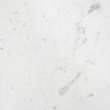 Mercana Etienne 36" Round White Marble Top Black Metal Base Coffee Table