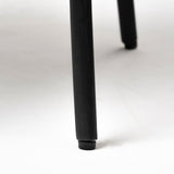 Mercana Etienne VII 24" Set of Two Round Top Black Wood and Marble Top Nesting Table