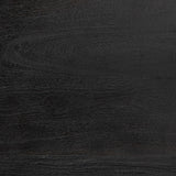 Mercana Etienne VII 24" Set of Two Round Top Black Wood and Marble Top Nesting Table
