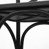 Mercana Etienne 26.25" Seat Height Black Wood Seat Black Metal Base Stool