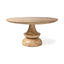 Mercana Crossman 60" Round Blonde Solid Wood & Base Dining Table