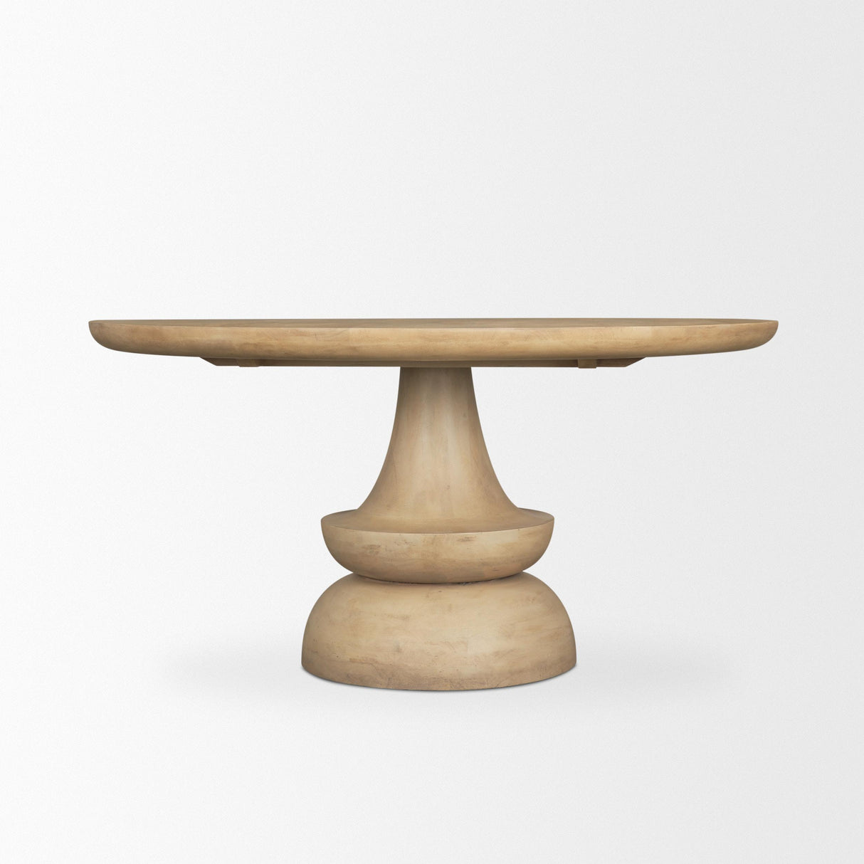 Mercana Crossman 60" Round Blonde Solid Wood & Base Dining Table