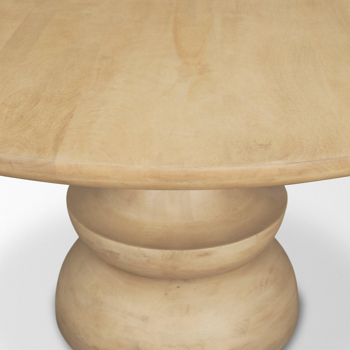 Mercana Crossman 60" Round Blonde Solid Wood & Base Dining Table