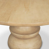 Mercana Crossman 60" Round Blonde Solid Wood & Base Dining Table
