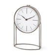 Mercana Aurus Matte Gray Metal Table Clock