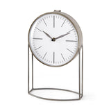 Mercana Aurus Matte Gray Metal Table Clock