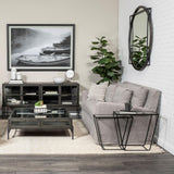 Mercana Aurus Matte Gray Metal Table Clock